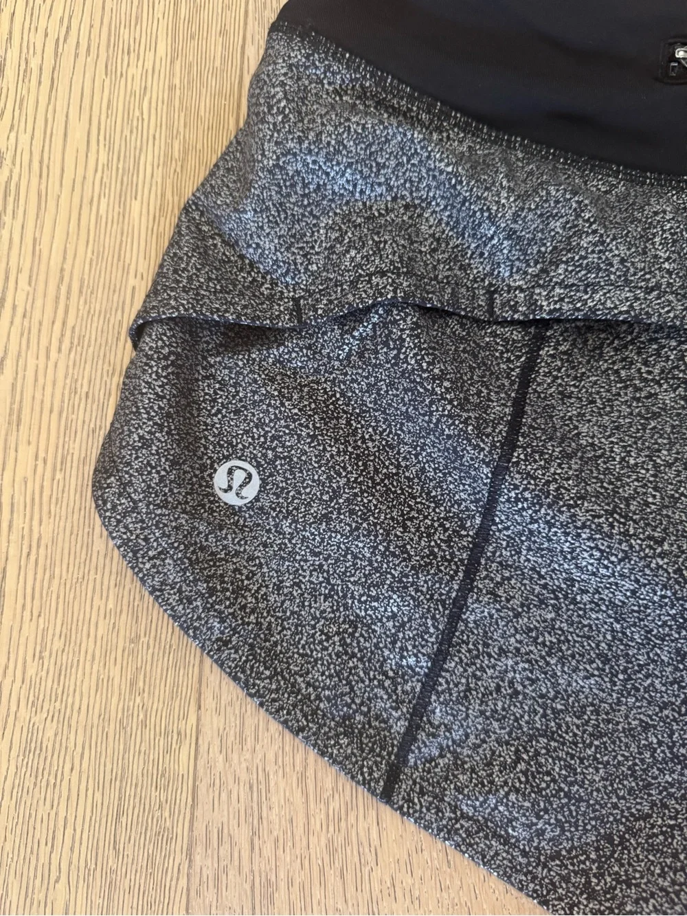 lululemon athletica Luminosity Foil Running Shorts in Black/Silver